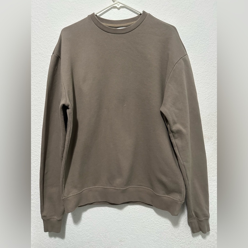 John Elliot Crew Neck Brown 100% Cotton Sweater size 1